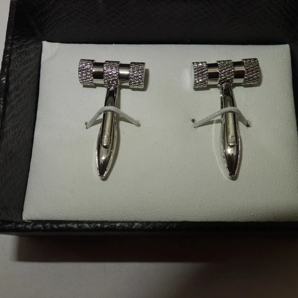New Swan & Edgar London Luxury Chrome Plated Cufflinks